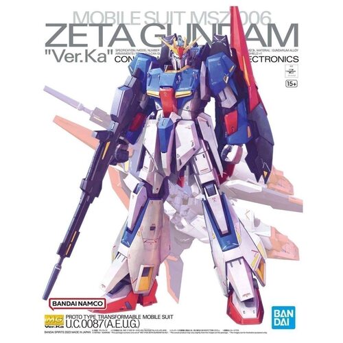 现货万代MG 1/100 ZETA GUNDAM Z高达Ver.Ka卡版拼装模型