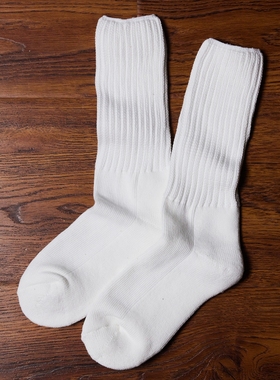 Stochastic毛巾袜篮球袜粗线秋冬加厚纯白运动袜粗针rototo棉袜子