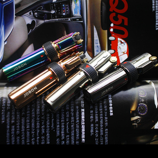 正品高档防风充气打火机三头火直冲蓝焰3孔猛火雪茄专用 点烟器钻