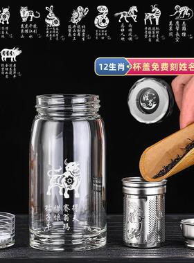 单层高硼硅玻璃杯网红纯色透明泡茶杯男女士加厚大容量水杯子热卖