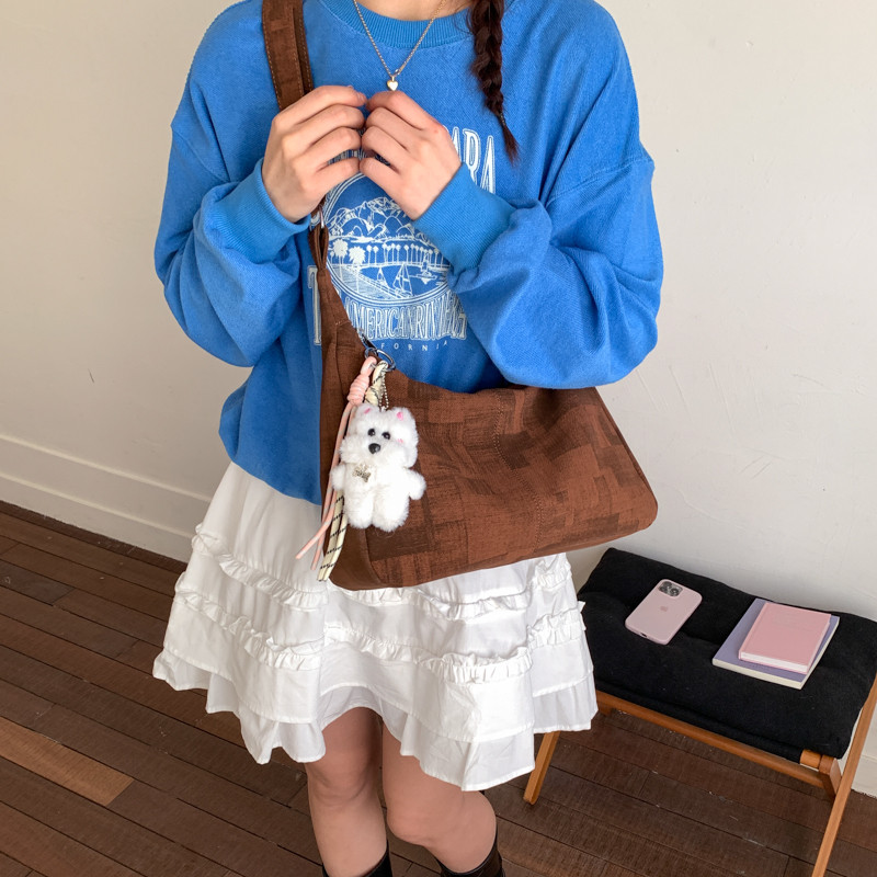 大容量包包女款2026新款高级感斜挎包不撞款上课通勤单肩包托特包