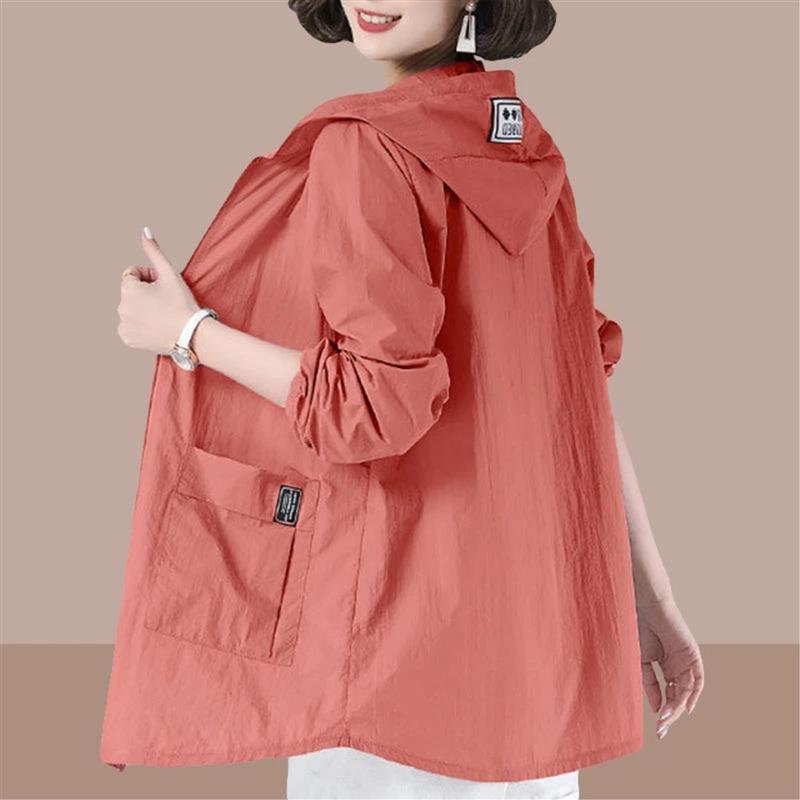 大码防晒衣女2025夏季中年妈妈装薄款透气宽松显瘦外套