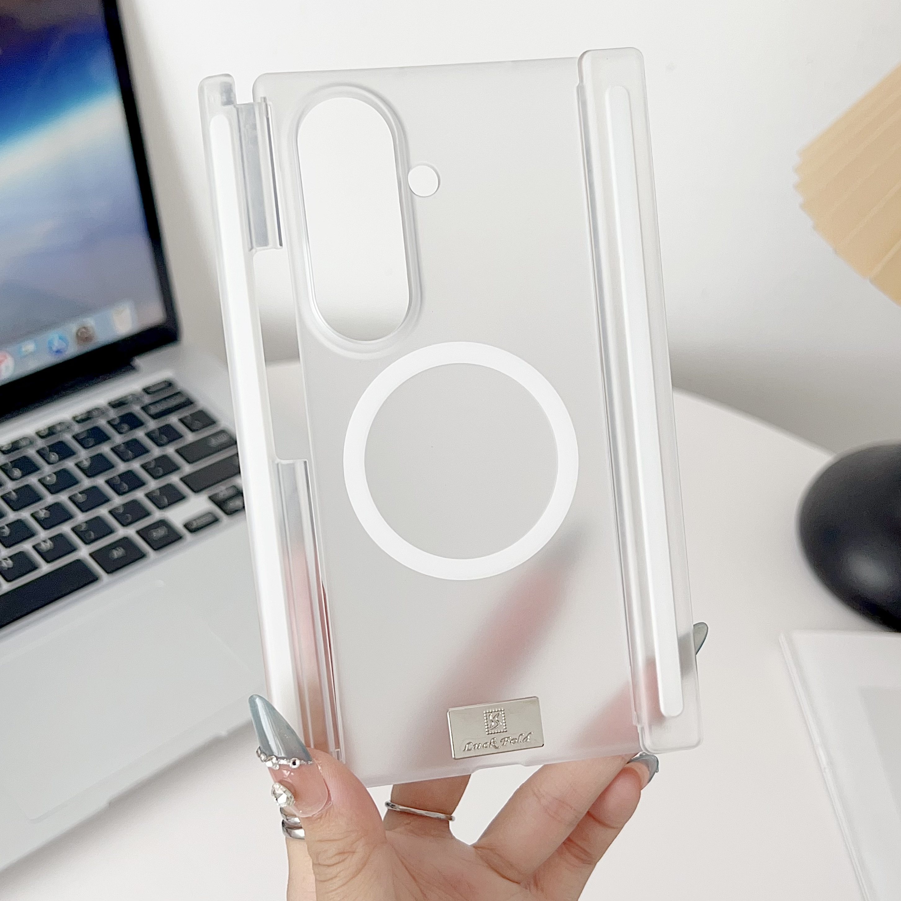 适用于三星Galaxy Z TriFold手机壳三折叠磁吸透明冰雾磨砂超薄防摔Z TriFold双中轴双屏全包保护壳背磁商务