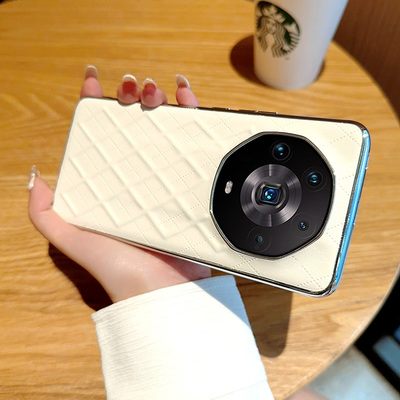 适用华为荣耀magic4手机壳新款素皮Magic3pro全包镜头防摔Magic4至臻版高级感小香风立体菱格皮质5g女款简约