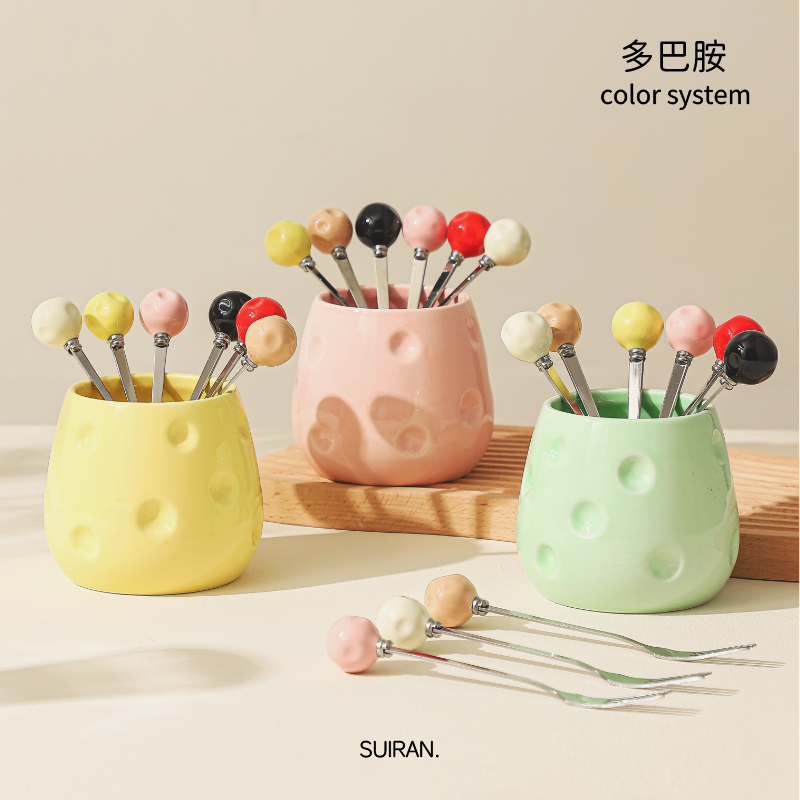 水果叉套装家用甜品蛋糕小叉子儿童不锈钢水果签果插收纳罐高级感,餐饮具,水果叉/水果签,淘宝优惠券,粉丝福利购,淘宝优惠卷