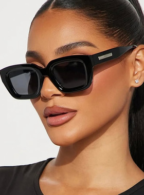 英系coss koko方框太阳镜新款防紫外线太阳眼镜百搭欧美潮流墨镜