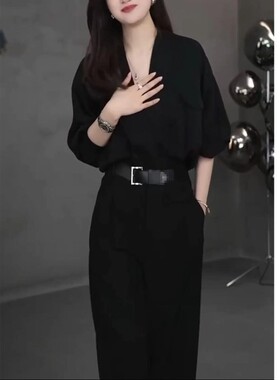 英系coss koko春季新款气场强大女装酷飒拽姐欧货高级套装潮