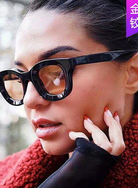 英系coss koko欧美个性凹面太阳镜新款圆形墨镜女isn风太阳眼镜