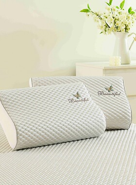 灰色蝴蝶单品枕头枕芯记忆棉长方形立体绗缝护颈枕成人枕芯