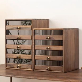 胡桃木牙科堆叠客厅物品收纳柜饰品展示柜茶具摆放柜可柜带抽厂家