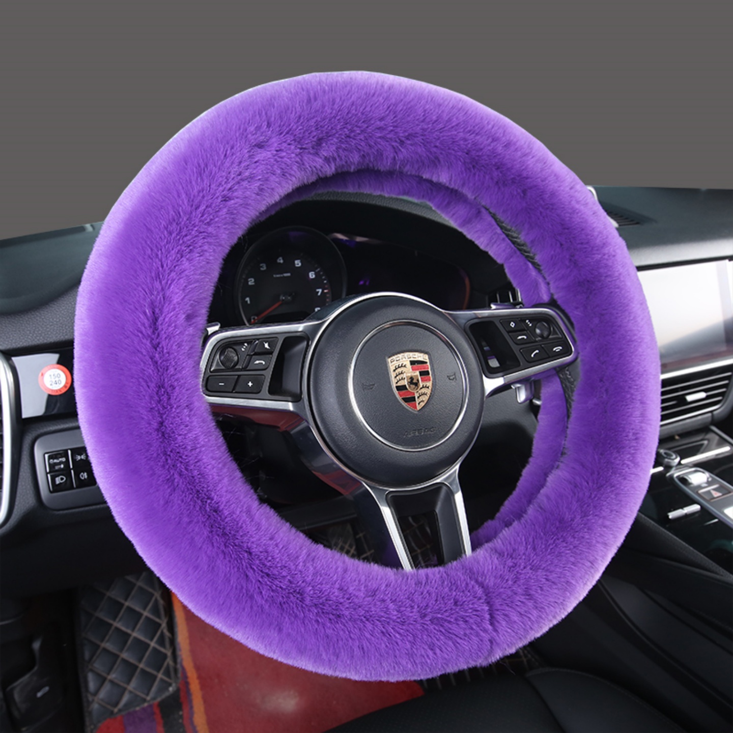冬季新款毛绒方向盘套