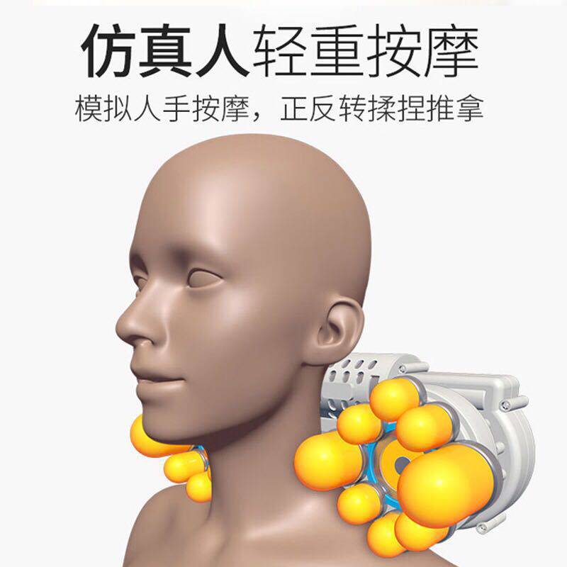 颈椎按摩器按摩枕头肩颈按摩仪多功能按摩枕家用热敷