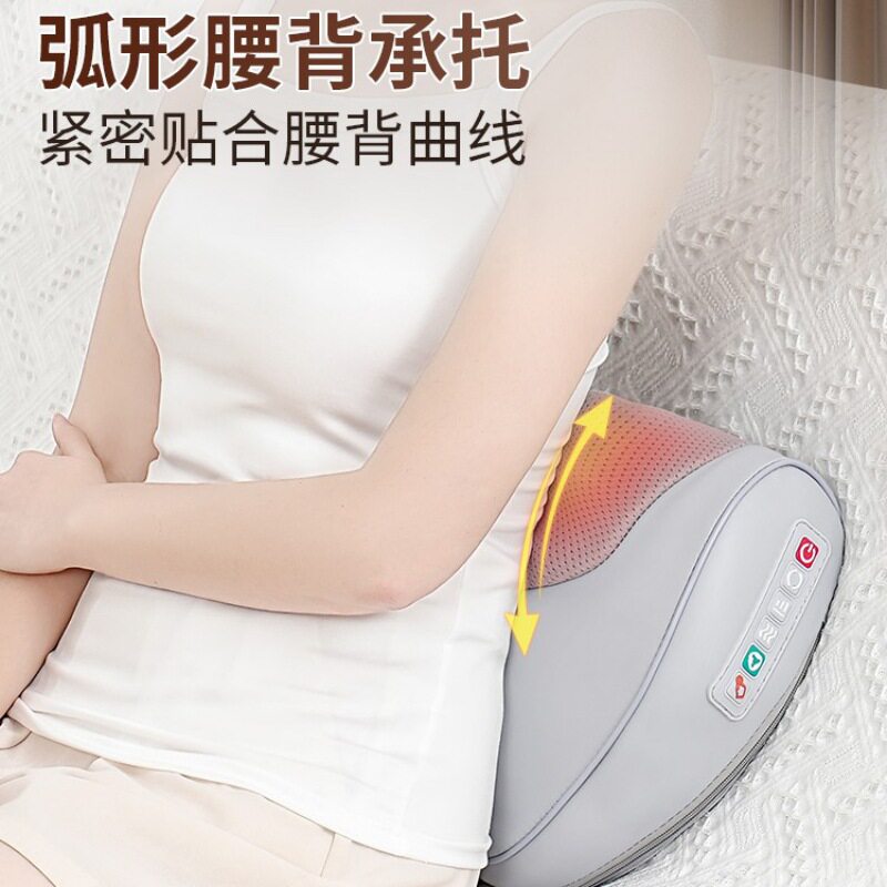 颈椎按摩器颈部按摩仪腰背部按摩枕全身多功能颈肩按摩靠垫按摩神
