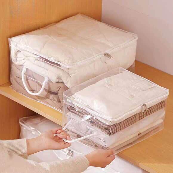 宝宝衣服收纳箱家用透明整理盒放衣柜装衣物玩具折叠储物箱子神器