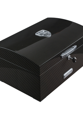 GRUS雪茄盒保湿盒实木烤漆防虫醇养湿度计专业碳纤维雪茄保湿盒