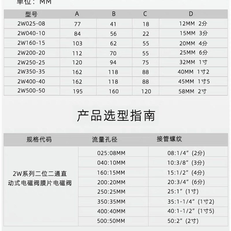 常闭电磁阀水阀AC220V 气阀DC24V 电阀2分3分4分6分1寸2寸开关阀