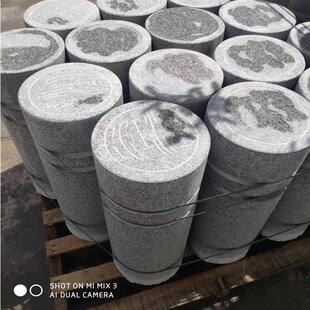 挡车石柱路障圆柱广场石头柱子大理石防撞挡车杆止车拦车柱石柱墩