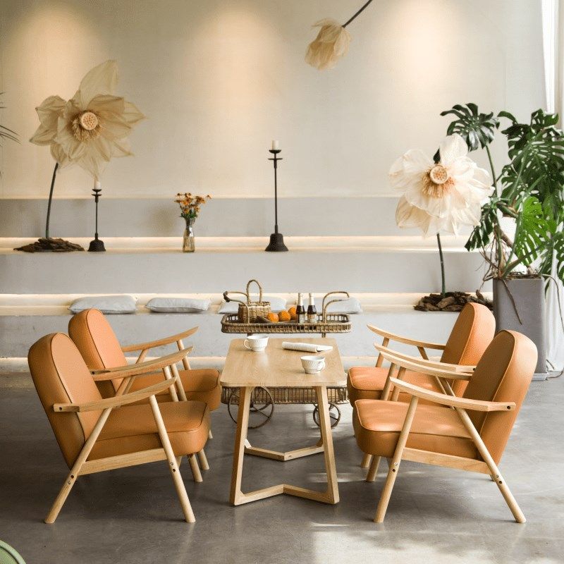 咖啡厅桌椅组合网红奶茶店实木沙发餐厅休息区接待休闲洽谈卡座,办公设备/耗材/相关服务,办公线材,淘宝优惠券,粉丝福利购,淘宝优惠卷