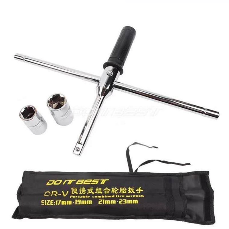 汽车轮胎补胎换胎/拆胎十字扳手十字套筒拆轮胎工具十字架扳手