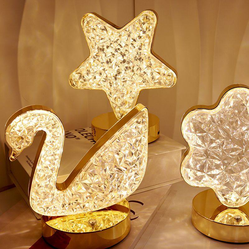 创意台灯卧室睡眠床头灯轻奢高级感遥控小夜灯月亮星星氛围灯礼品