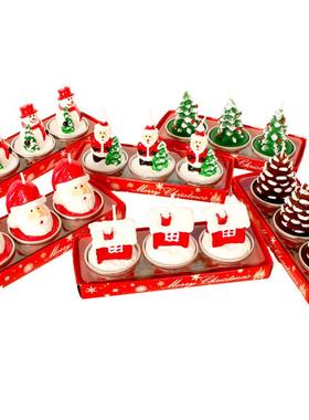 Christmas Candle Set Old Man Tree Snowman Christmas Light