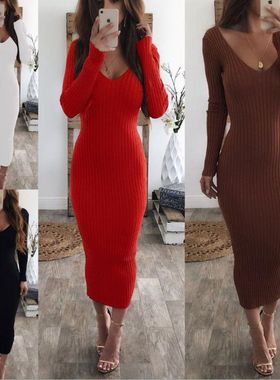 dress women 女fashion dresses ladies plussize winter sweater