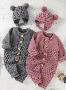 Baby boy girl Clothes New born for Winter Rompers Newborn 新