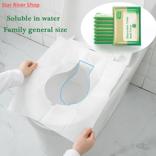 10/50PCS Disposable Toilet Seat Cover Paper Waterproof Solub