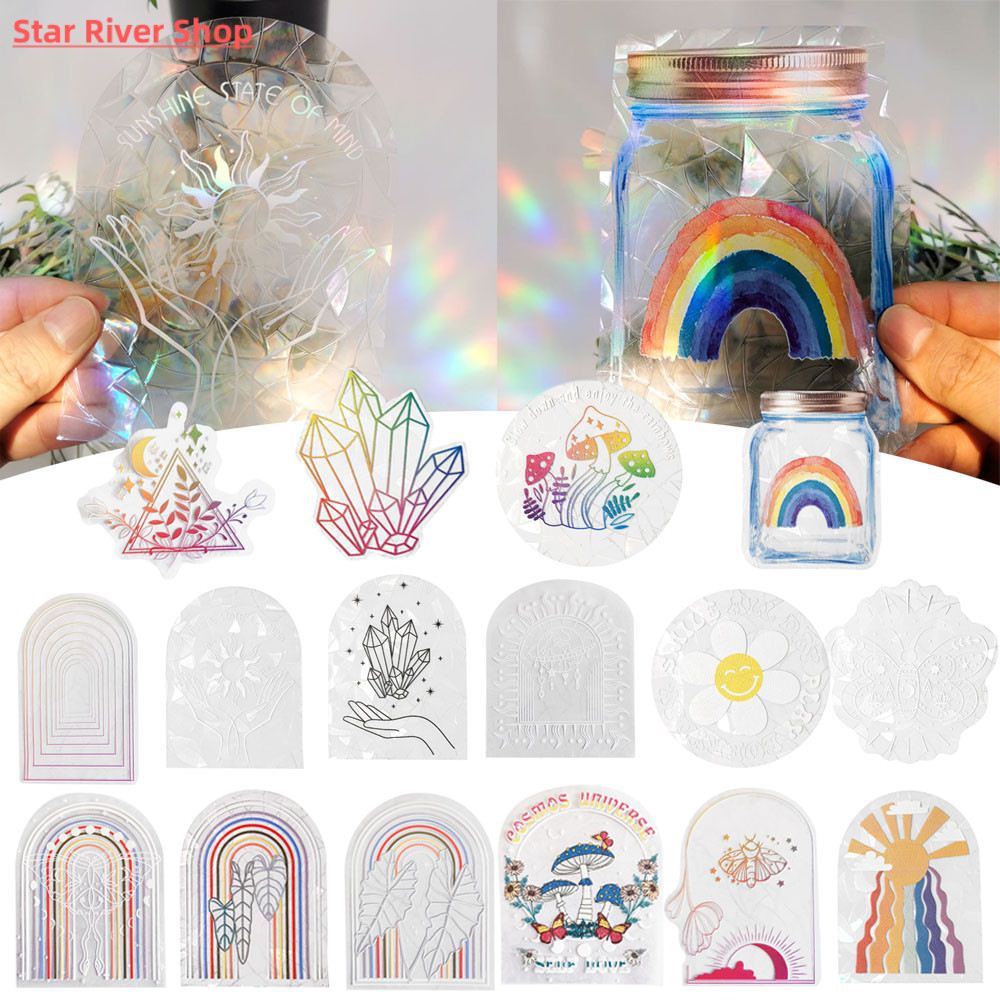 Rainbow Stickers Window Sticker Star Butterfly Reflective Gl