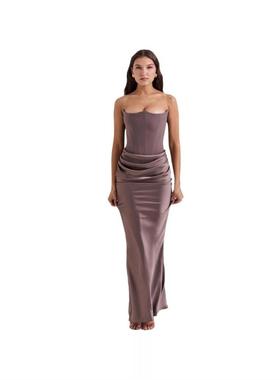 红色长裙女裙 Women red strapless long fishtail skirt dresses