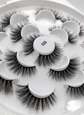 7 Pairs Mink Hair False Eyelashes Thick Wispy Fluffy Lashes