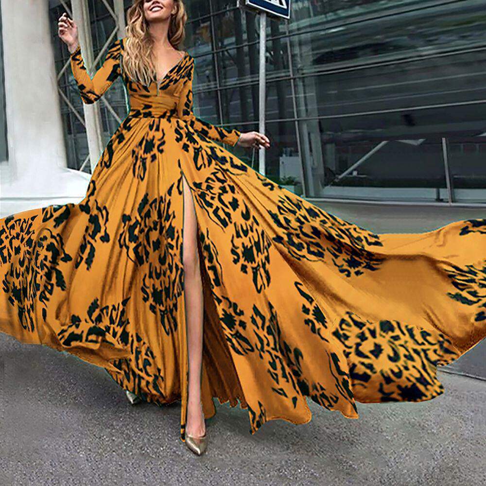 new sexy v-neck party dress stylish evening dress晚礼服