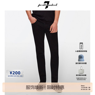 Mankind男春夏新品 All 中腰修身 黑色水洗修身 SLIM 牛仔裤 For