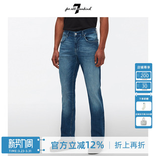 Mankind男装 All 中腰牛仔裤 复古水洗舒适弹力修身 SLIM 长裤 For