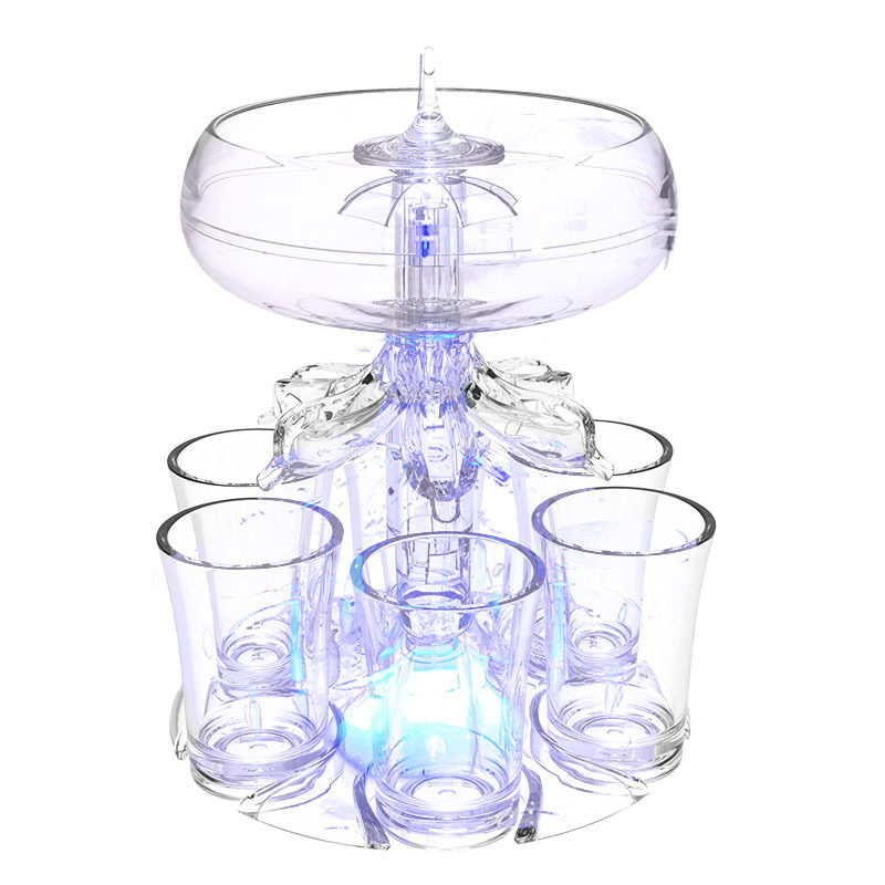 防摔全新二代分酒器六杯白酒红酒分流器酒具套装鸡尾酒发光