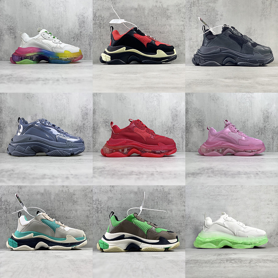 PALEUCIAAA-高定/25巴黎triple s增高复古厚底镂空水晶气垫老爹鞋,流行男鞋,老爹鞋,淘宝优惠券,粉丝福利购,淘宝优惠卷