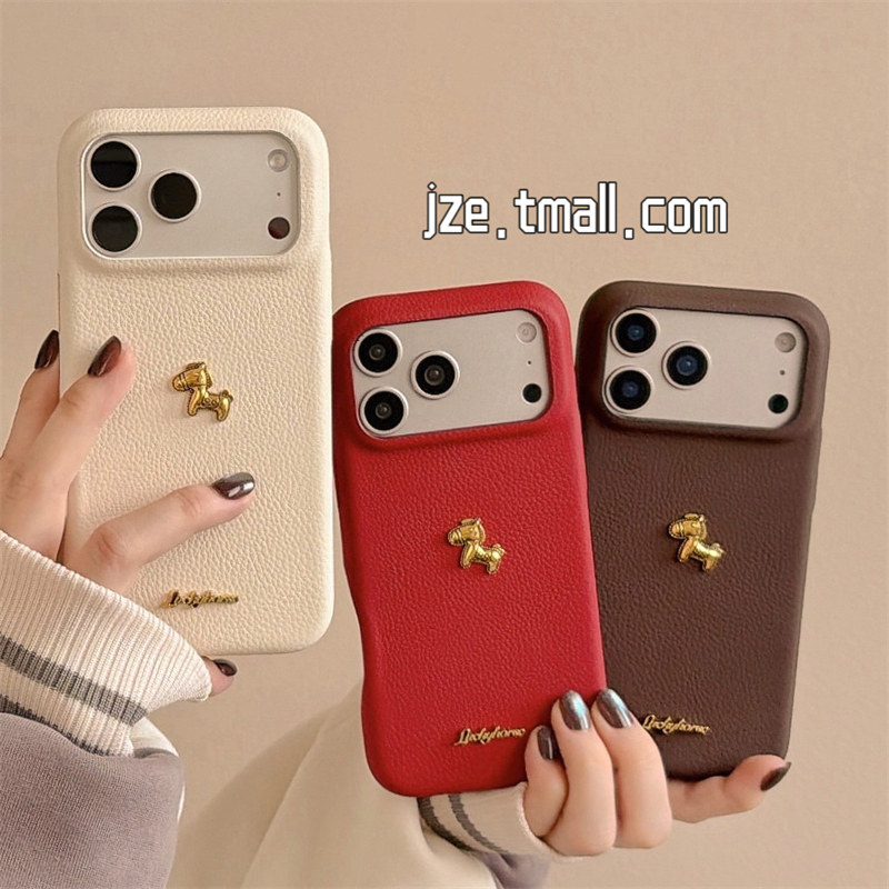 jze 新年好运招财立体小金马适用苹果17ProMax手机壳iphone15新款16pro女款13皮质15pro纯色14防摔保护套创意,3C数码配件,手机保护套/壳,淘宝优惠券,粉丝福利购,淘宝优惠卷