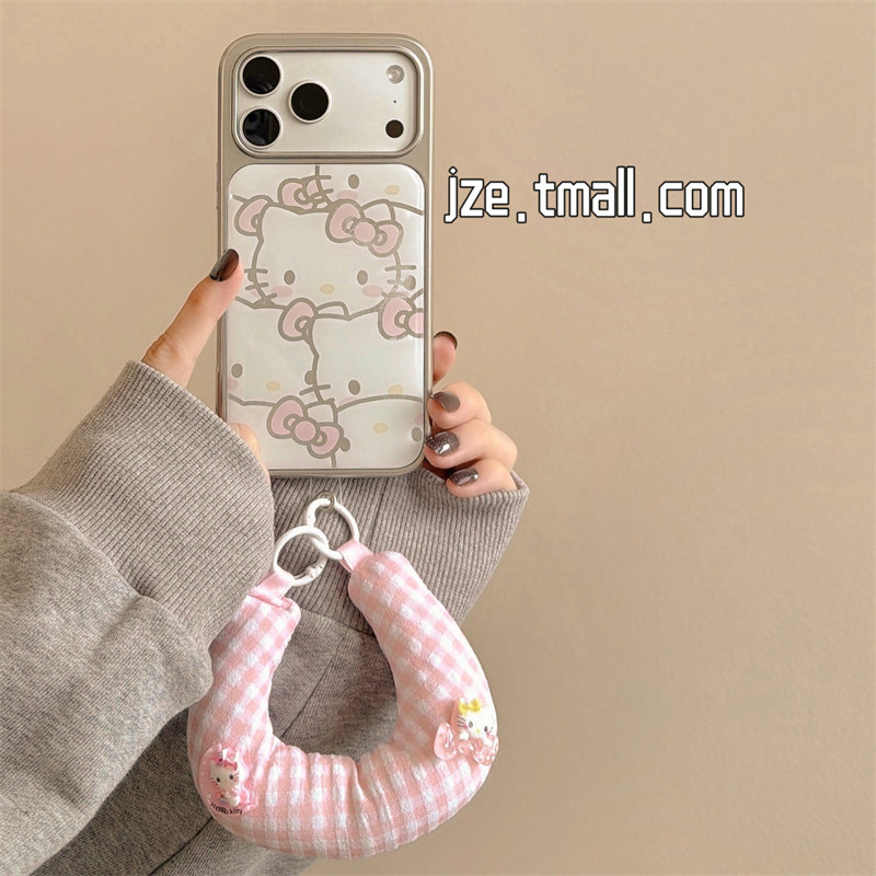 jze 少女心可爱线条蝴蝶结猫咪适用苹果17ProMax手机壳iphone15新款16pro女13格纹腕带15pro电镀14防摔保护套,3C数码配件,手机保护套/壳,淘宝优惠券,粉丝福利购,淘宝优惠卷