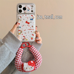 jze 日韩可爱卡通HelloKitty适用苹果17ProMax手机壳iphone15新款16pro女款小众13全包15pro防摔手机套14手提