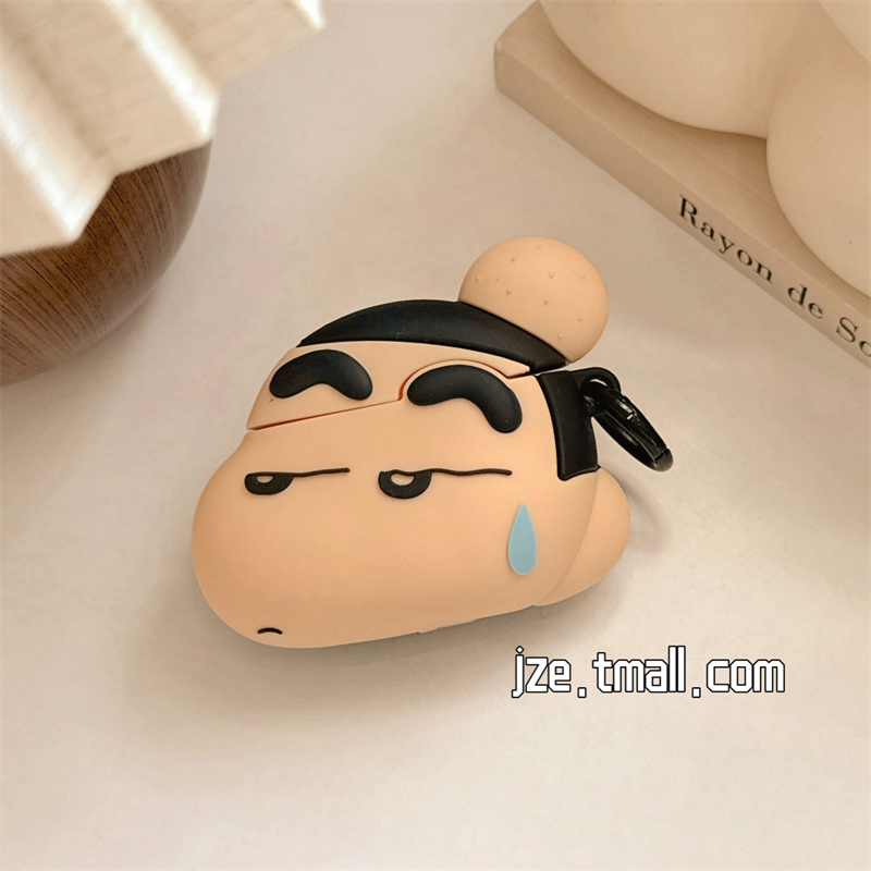 日系可爱蜡笔小新适用苹果新4代airpods蓝牙无线耳机保护套airpods1/2/3硅胶软壳airpodspro二代女新款小众男