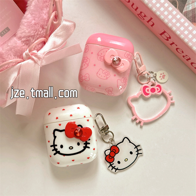 可爱HelloKitty挂件适用苹果新4代airpods蓝牙无线耳机保护套airpods1/2/3硅胶软壳airpodspro三代女新款小众