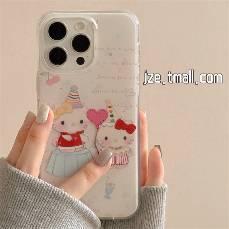 少女心可爱HelloKitty卡通适用苹果14手机壳iPhone16ProMax新款15pro防摔12女款小众13硅胶14pro网红全包软壳