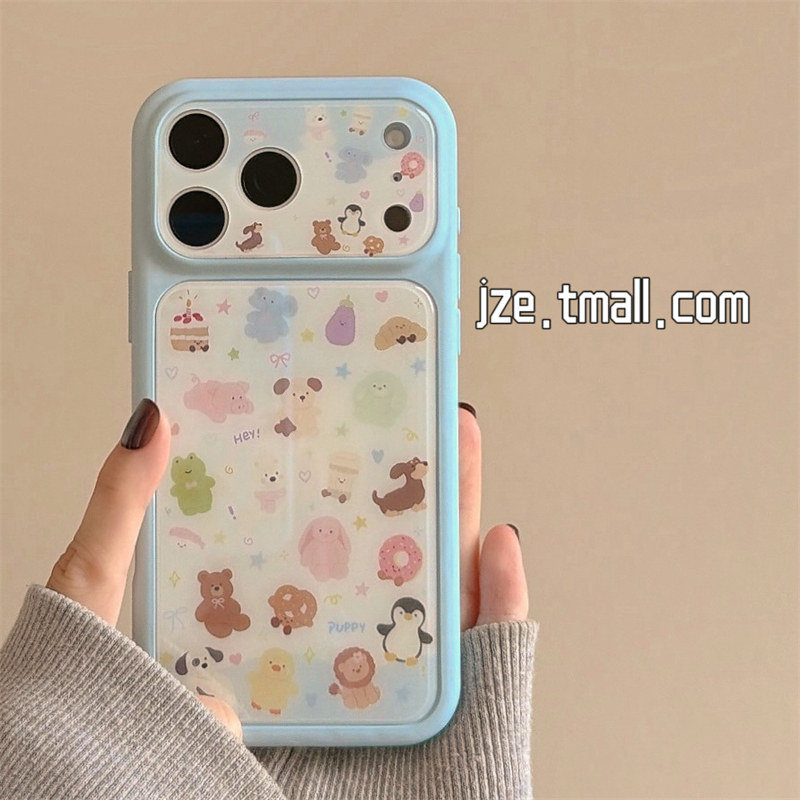 jze 蓝边滴胶jellycat卡通适用苹果17ProMax手机壳iphone15新款16pro女秒变17大视窗pro超火14全包防摔手机套