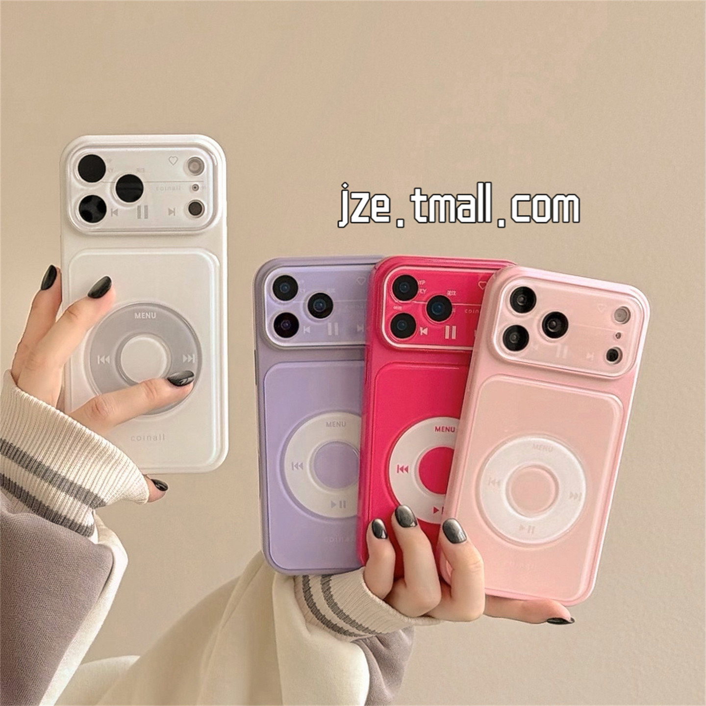 jze简约复古风MP3播放器适用苹果18ProMax手机壳高级iphone17pro新款16小众创意15pro千禧风14全包防摔手机套