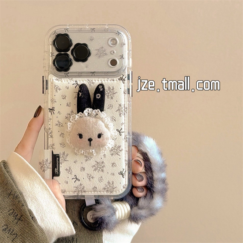 jze皮质可爱卡通立体兔子花朵ins适用苹果17ProMax手机壳iphone15新款16pro少女心13全包15pro防摔手机套14韩,3C数码配件,手机保护套/壳,淘宝优惠券,粉丝福利购,淘宝优惠卷
