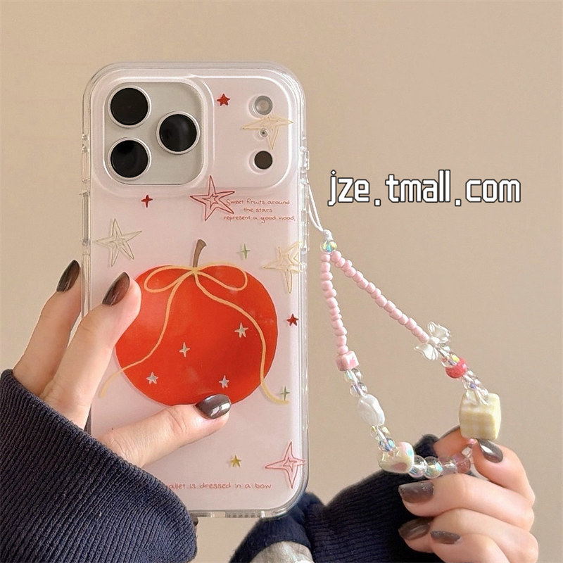 jze小众ins甜美粉红苹果蝴蝶结星星适用苹果17ProMax手机壳iphone15新款16pro女13双层15pro全包防摔手机套14,3C数码配件,手机保护套/壳,淘宝优惠券,粉丝福利购,淘宝优惠卷