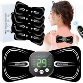 新款 跨境颈椎按摩器便携式 EMS迷你颈椎按摩仪电动脉冲肩颈按摩贴