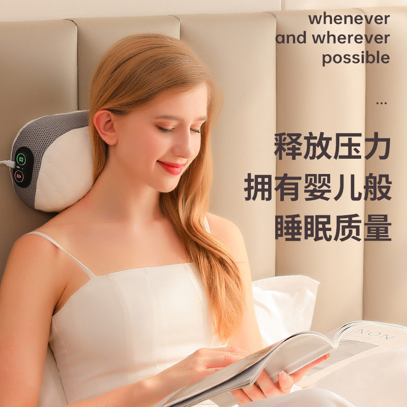 颈椎按摩枕头电动肩颈按摩器腿腰部按摩仪车载家用靠垫代放松压力