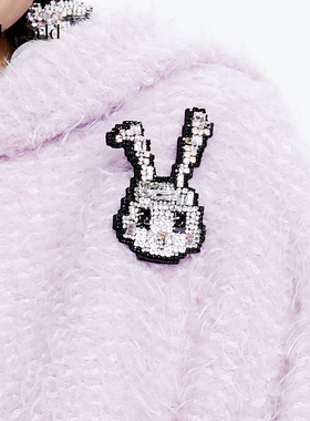 【商场同款】mithworld沵媞「奇趣粉红兔」胸针甜酷小众女士新款