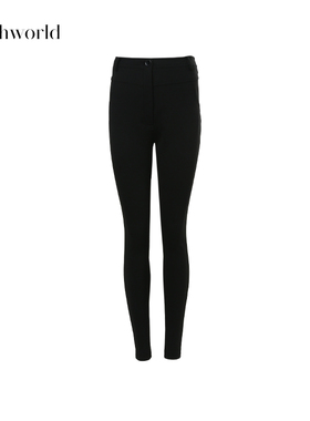 【商场同款】mithworld沵媞2026春新款弹力修身小黑裤加绒保暖裤